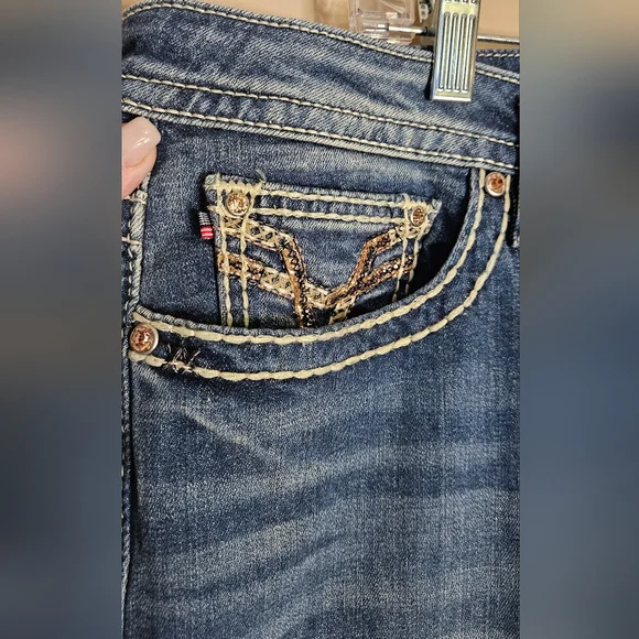 Vigoss Heritage Fit Dark Blue Bootcut Jeans - Picture 4 of 13